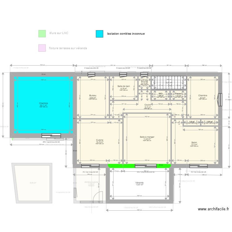 ML23052791. Plan de 33 pièces et 256 m2