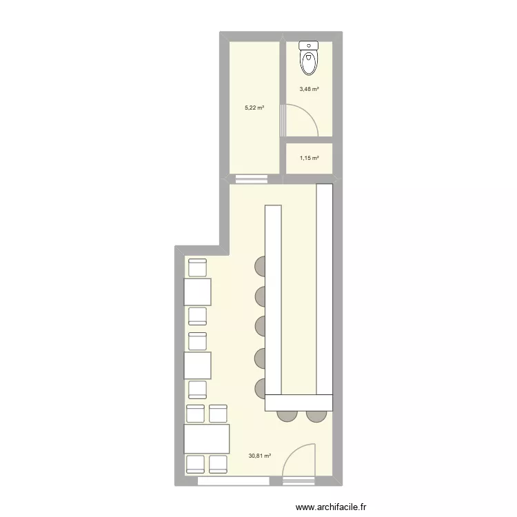 Restaurant. Plan de 4 et 41 m² Restaurant. Plan de 4 et 41 m²