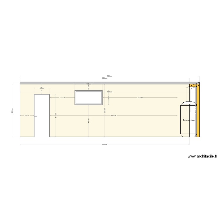 VUE DE DROITE. Plan de 0 pièce et 0 m2