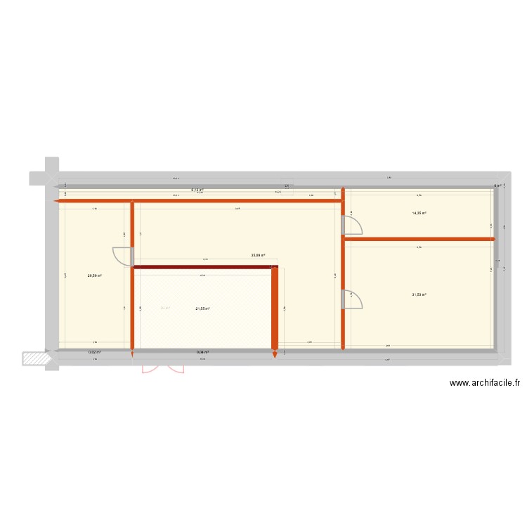 Cors 15/09. Plan de 38 pièces et 412 m2
