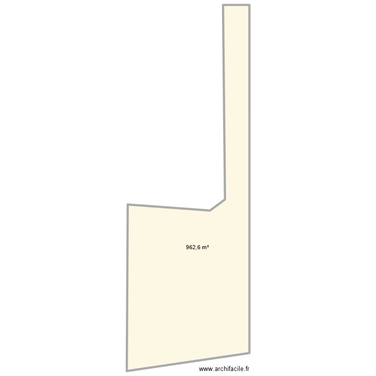 Plan ANE vierge. Plan de 1 pièce et 963 m2