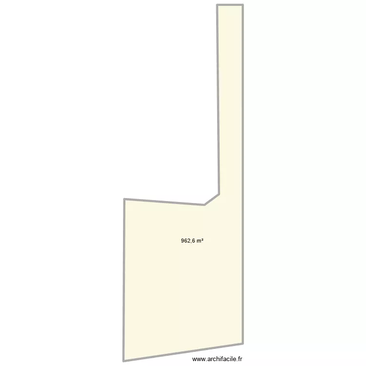Plan ANE vierge. Plan de 1 pièce et 963 m²
