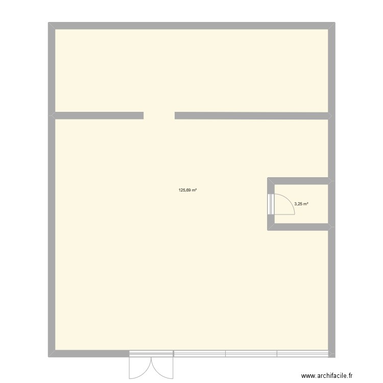 chloe bp. Plan de 2 pièces et 129 m2
