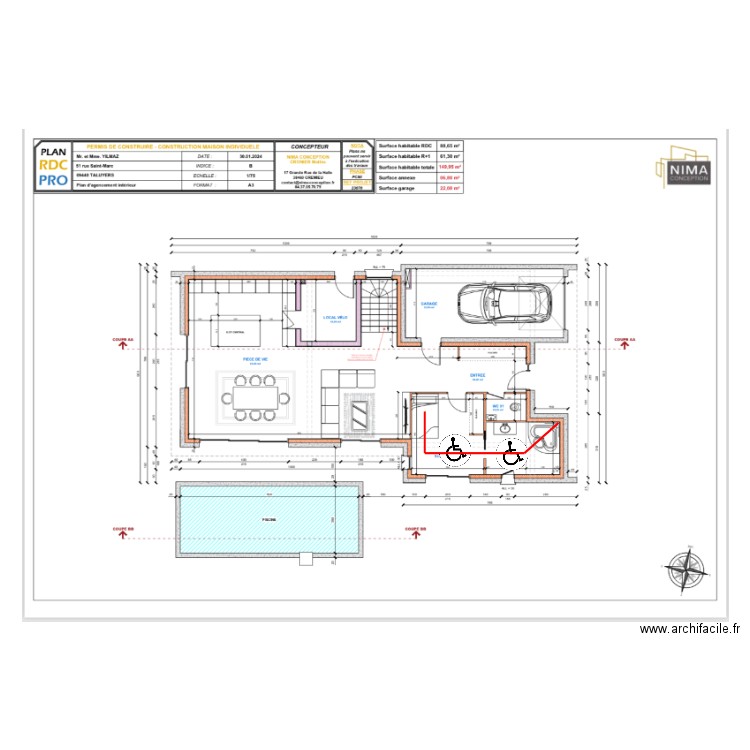 Songul U plafond. Plan de 0 pièce et 0 m2
