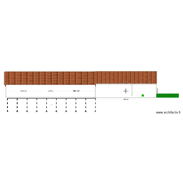 plan facade cote  route. Plan de 0 pièce et 0 m2