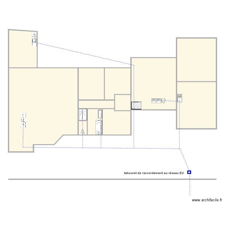naulet ass. Plan de 13 pièces et 210 m2
