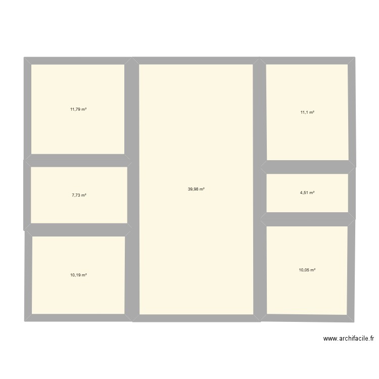plan maison exemple. Plan de 7 pièces et 95 m2