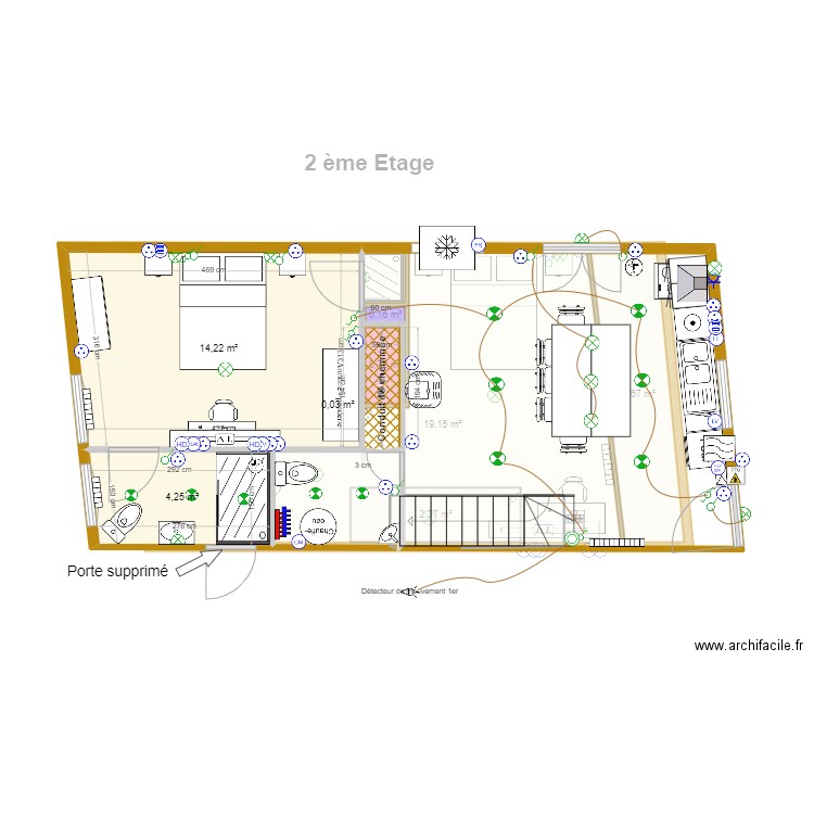 minot maison principal. Plan de 102 pièces et 523 m2