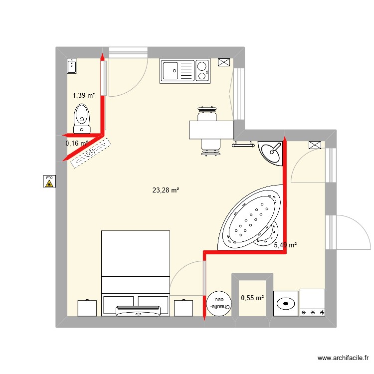 air bnb origine - Plan dessiné par r3ds