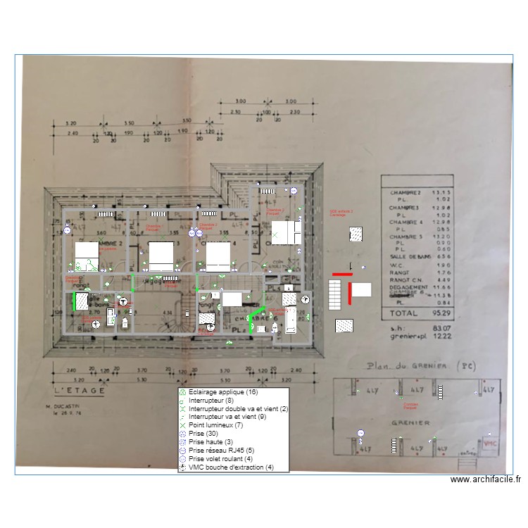 La Coulée R1 Projet v3. Plan de 12 pièces et 133 m2