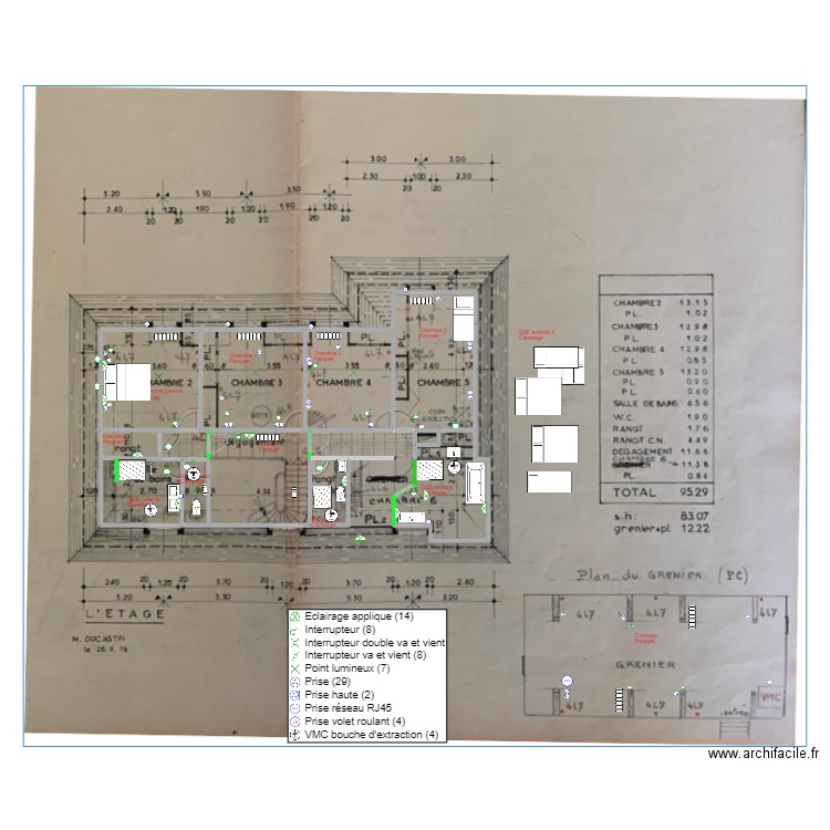 La Coulée R1 Projet v3. Plan de 11 pièces et 122 m2