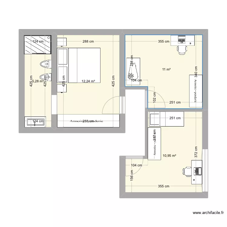 plan Sonnleiten am&eacute;nag&eacute; 3. Plan de 