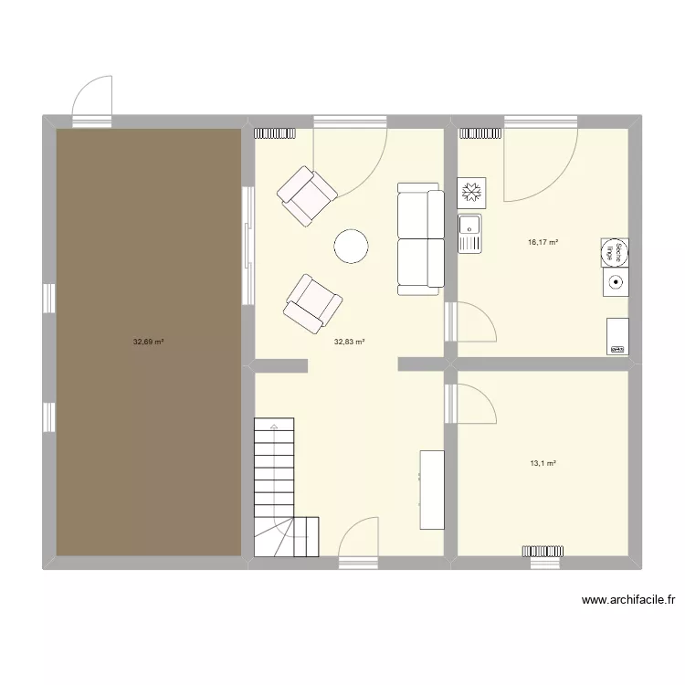 rez de chaussée apres renov. Plan de rez de chaussée apres renov. Plan de
