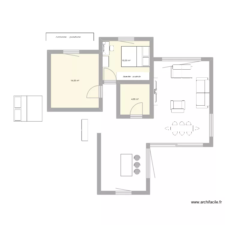 3.5pces rte de berne 9. Plan de 3  et 29 m²