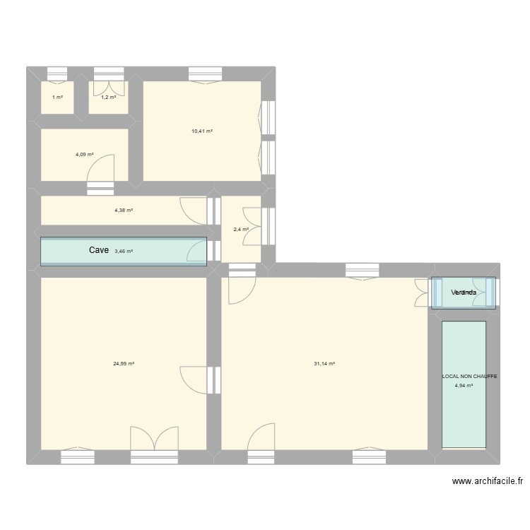 WINGEIER. Plan de 11 pièces et 89 m2