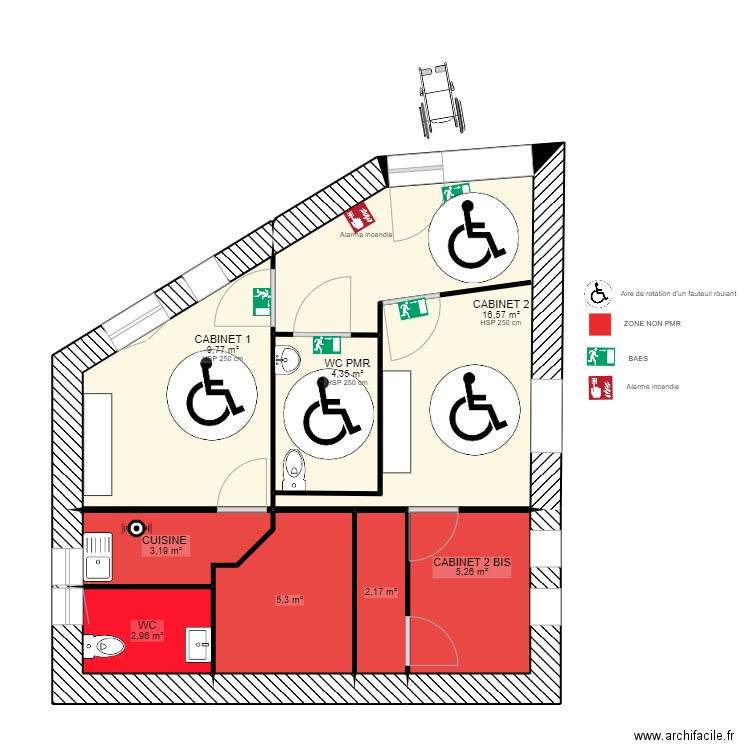 ORIGAMI plan v4. Plan de 8 pièces et 50 m2