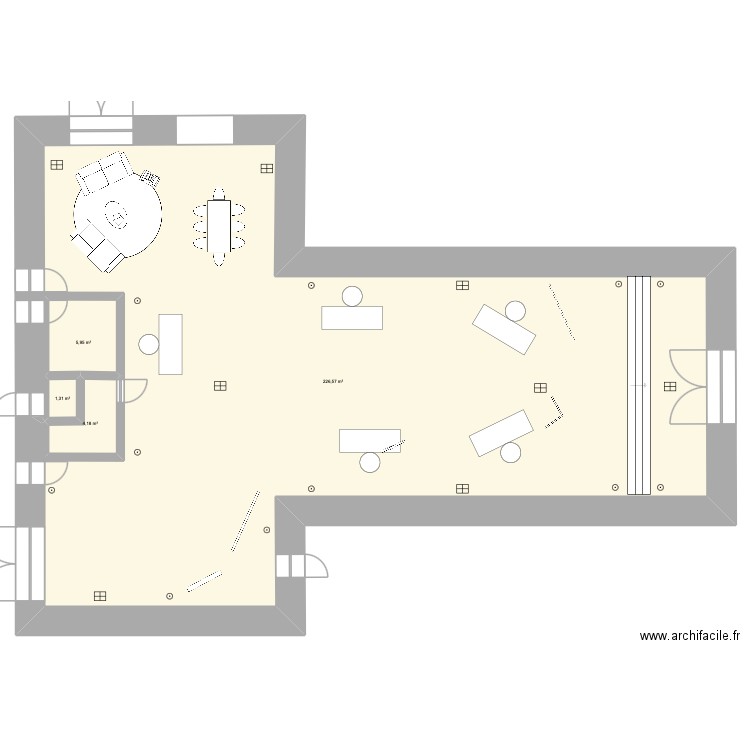 plan de la chapelle. Plan de 4 pièces et 238 m2