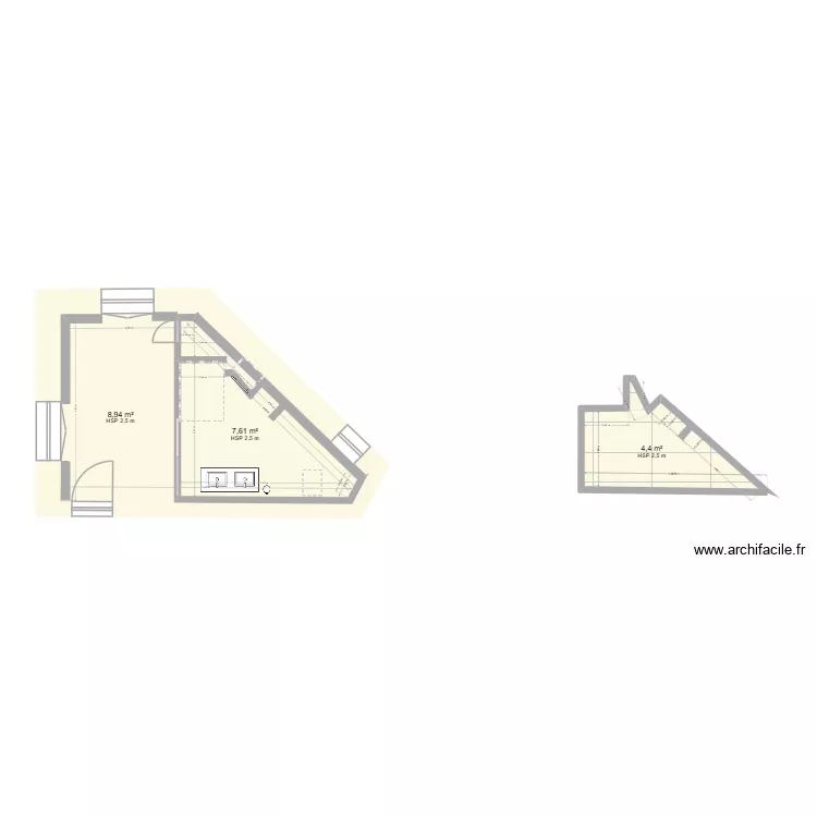 sdb. Plan de 3 et 30 m² sdb. Plan de 3 et 30 m²