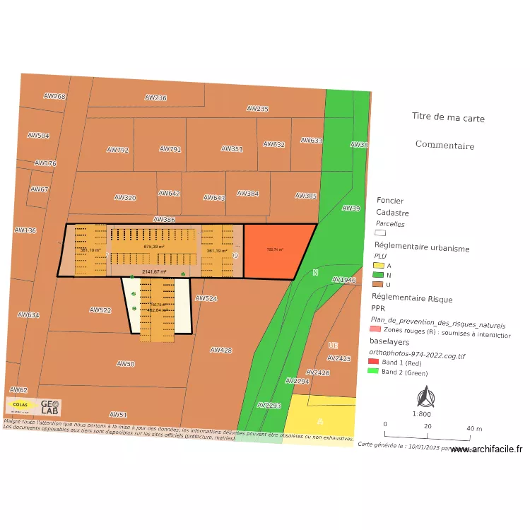 RIVIERE DES PLUIES - FONTAINE 2. Plan de 