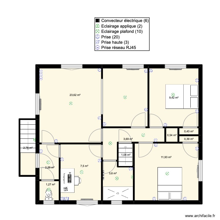 ZOGHLAMI ETAGE. Plan de 0 pièce et 0 m2 ZOGHLAMI ETAGE. Plan de 0 pièce et 0 m2