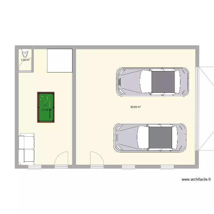 garage. Plan de 