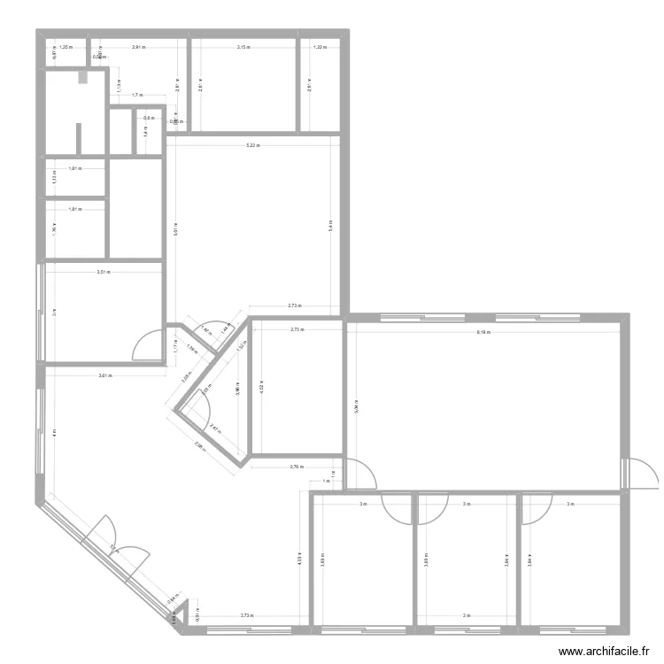 Projet Glazing - Existant. Plan de 16 et 204 m² Projet Glazing - Existant. Plan de 16 et 204 m²