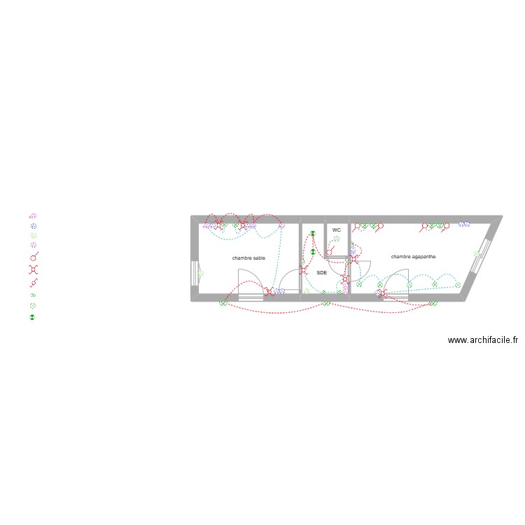 MAJ plan elec palais d'été. Plan de 4 pièces et 25 m2