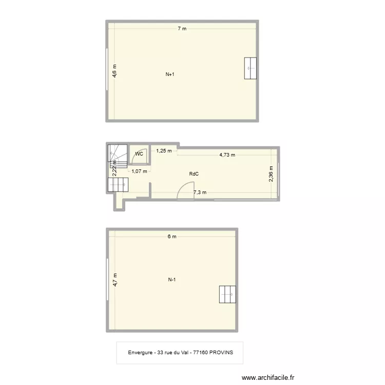 Envergure Provins. Plan de 4 et 80 m² Envergure Provins. Plan de 4 et 80 m²