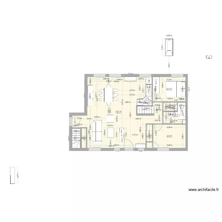 Le Puy Plan Séjour cuisine Sud Nord 3.3. Plan de Le Puy Plan Séjour cuisine Sud Nord 3.3. Plan de