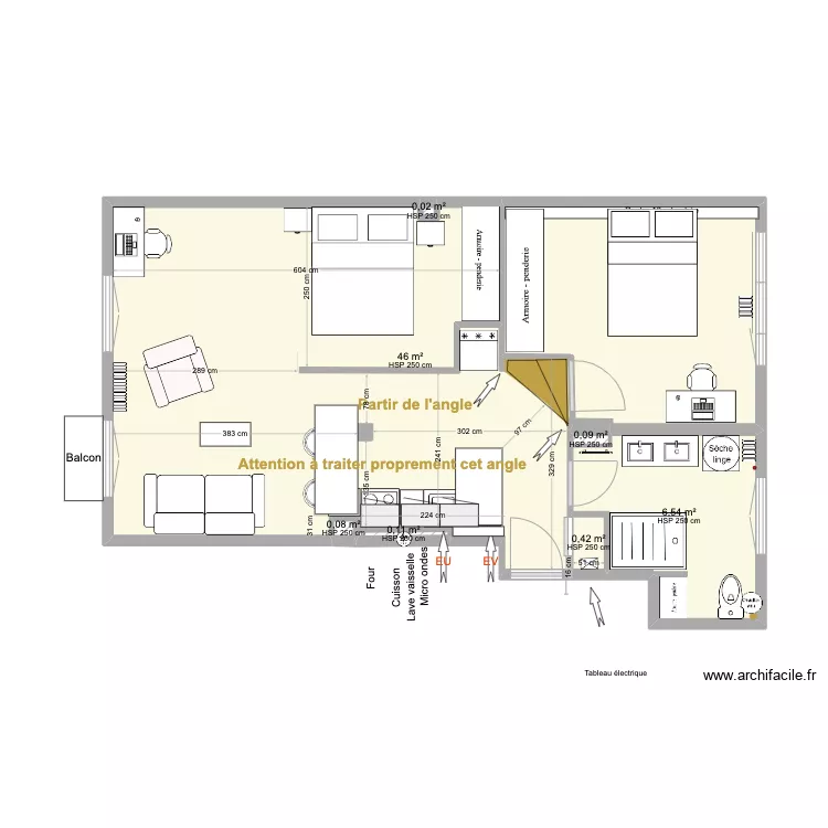 03 Boulogne Plan escalier. Plan de 