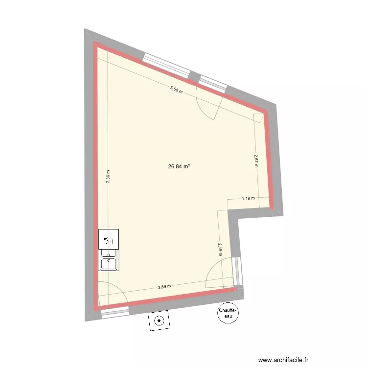 RDC grande loc plomberie. Plan de RDC grande loc plomberie. Plan de