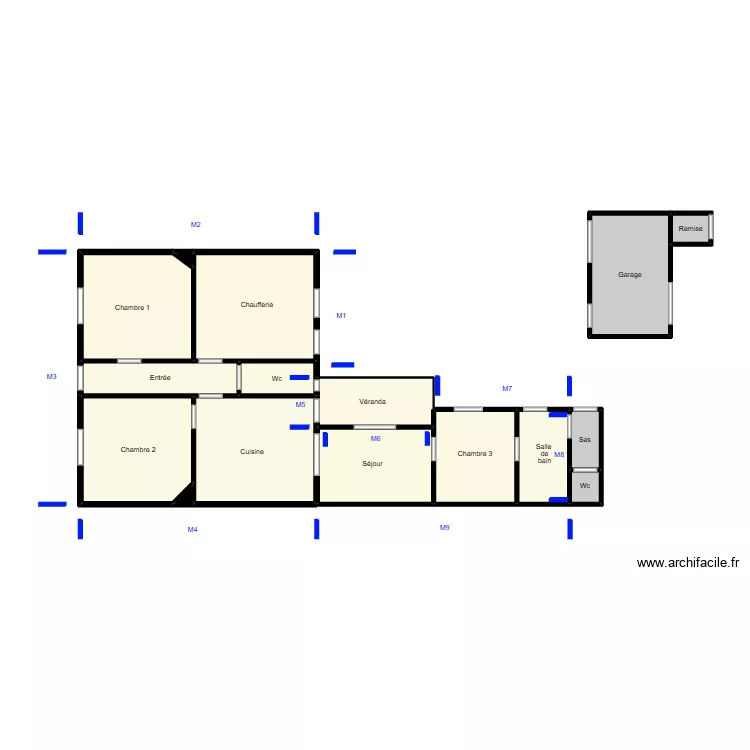 Bernard lile d yeu plomb. Plan de 16  et 61 m²