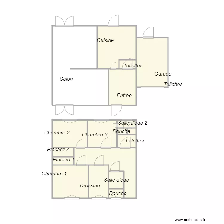 Croquis MARCHAIS. Plan de 