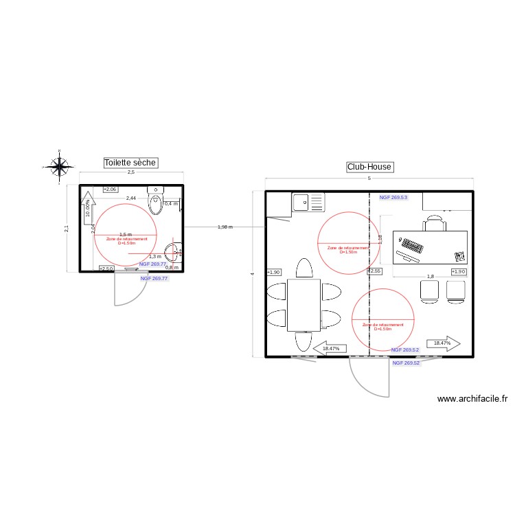 Club_House + toilettes2. Plan de 0 pièce et 0 m2