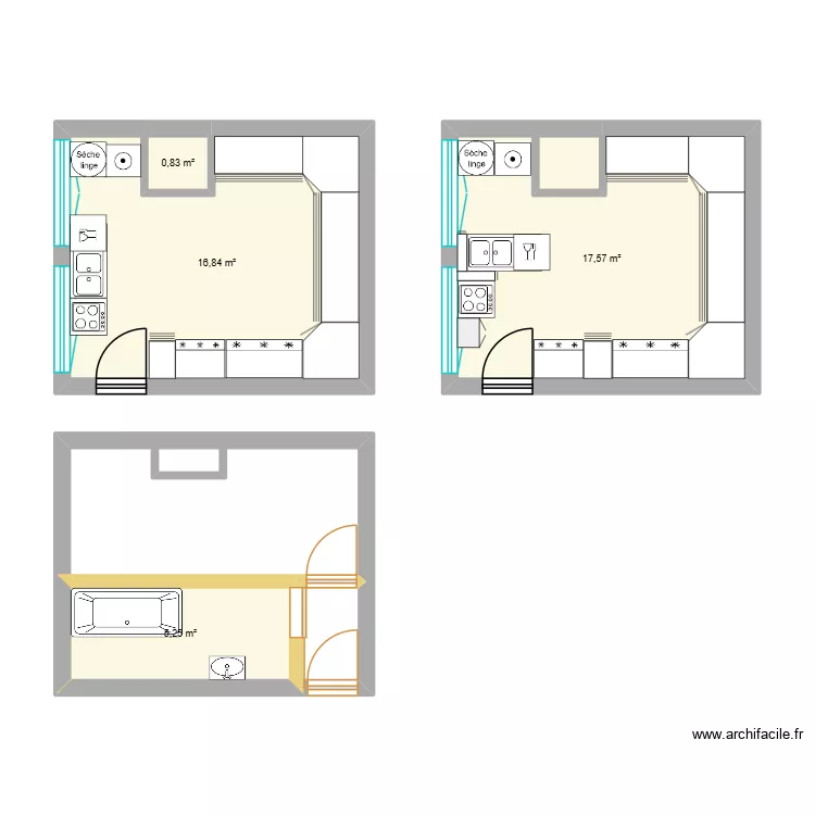 cuisinne. Plan de 4 et 40 m² cuisinne. Plan de 4 et 40 m²