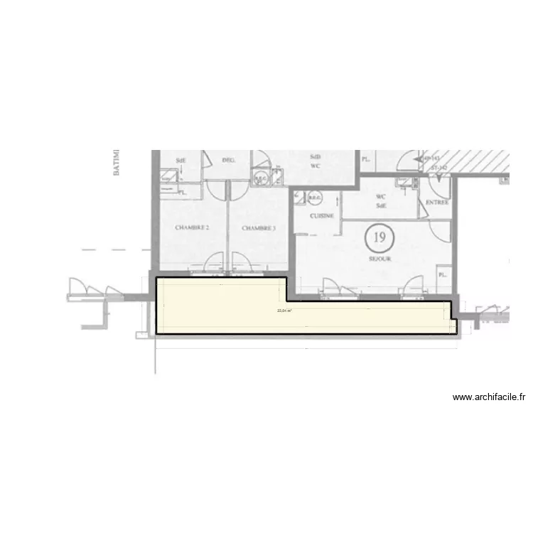 SURESNES MACE 5. Plan de 1 et 23 m² SURESNES MACE 5. Plan de 1 et 23 m²