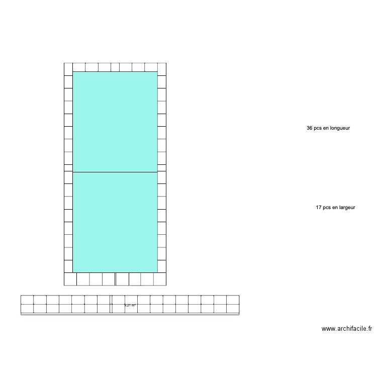 MARGELLES. Plan de 1 pièce et 9 m2