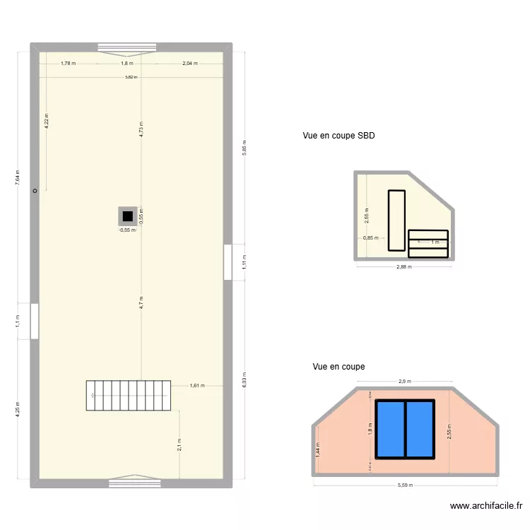 Studio 88. Plan de 