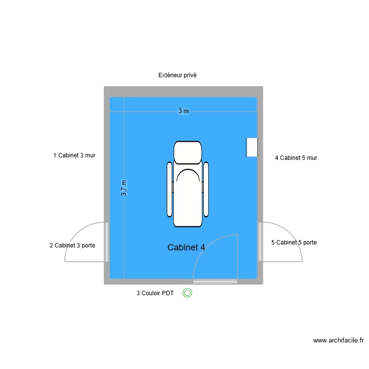 60710 Cabinet 4. Plan de 
