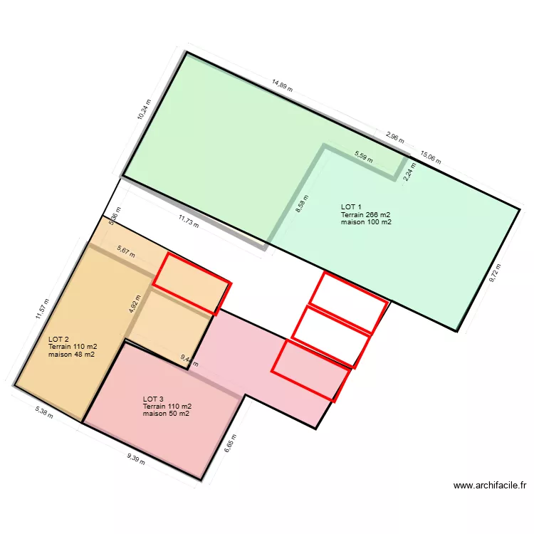 26 route de Montpellier Frontignan. Plan de 