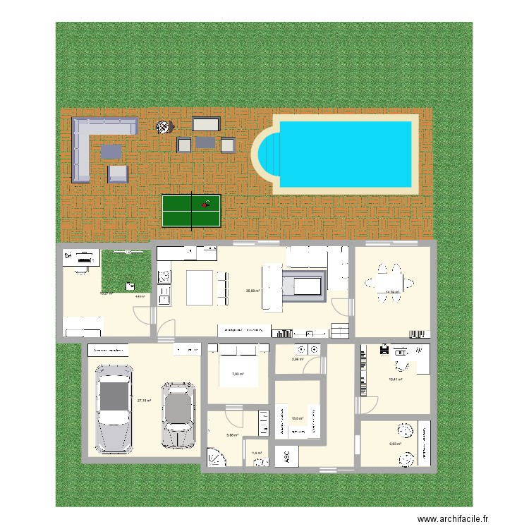 CHAMBRE DE REVE D'ANAE N°3. Plan de 21 pièces et 454 m2