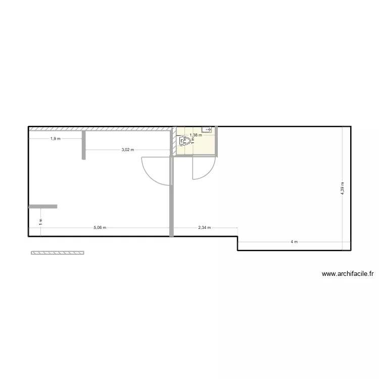 Vue dessus neroli. Plan de 1 et 1 m² Vue dessus neroli. Plan de 1 et 1 m²