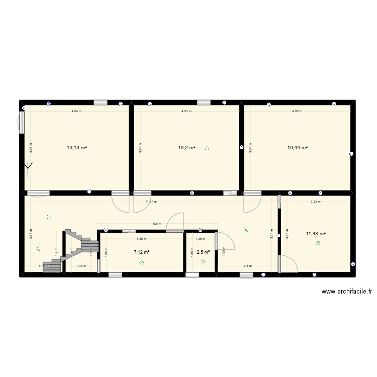 IKRAM. Plan de 7 pièces et 109 m2