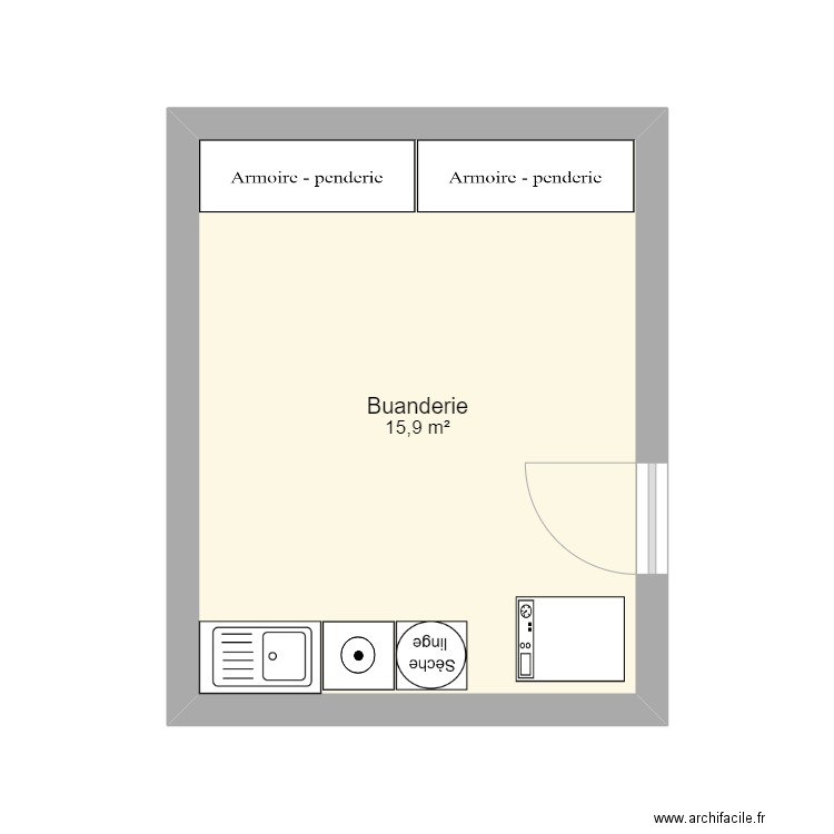 Buanderie Saint Saëns. Plan de 0 pièce et 0 m2