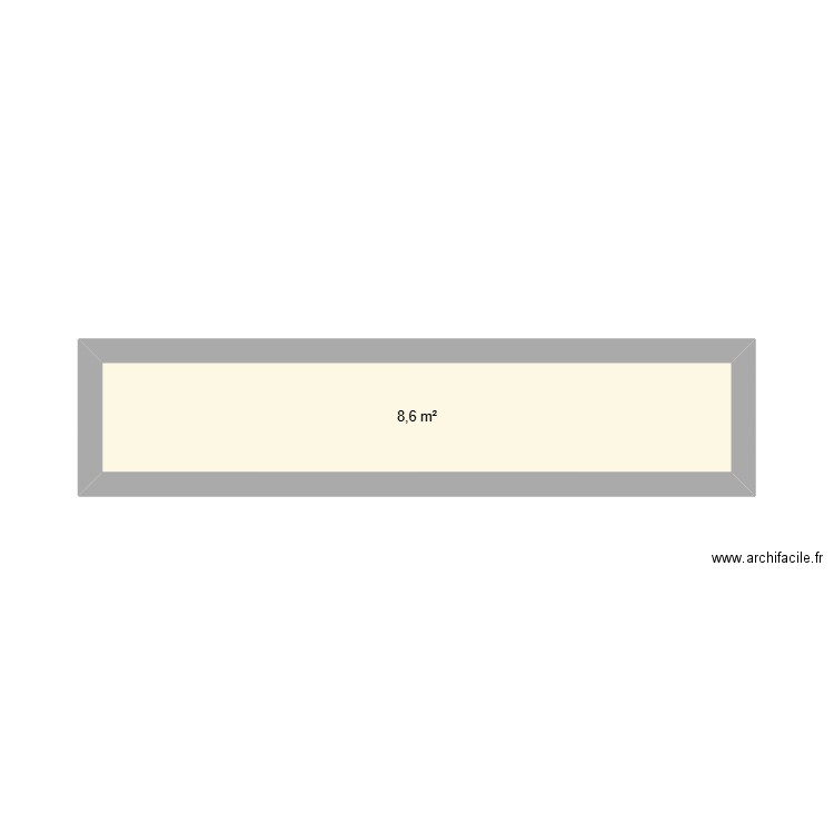 tes. Plan de 1 pièce et 9 m2