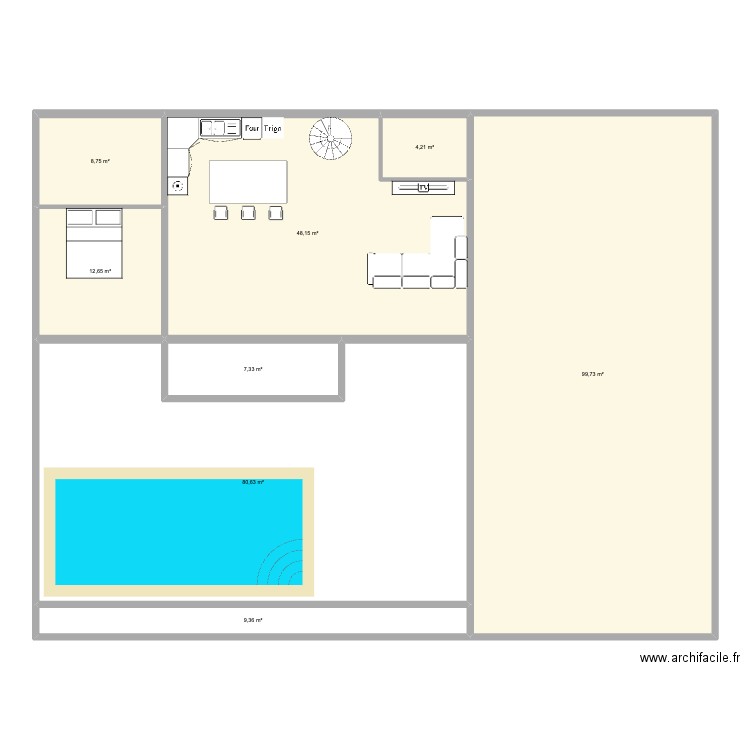 maison oulad dali 2. Plan de 8 pièces et 271 m2