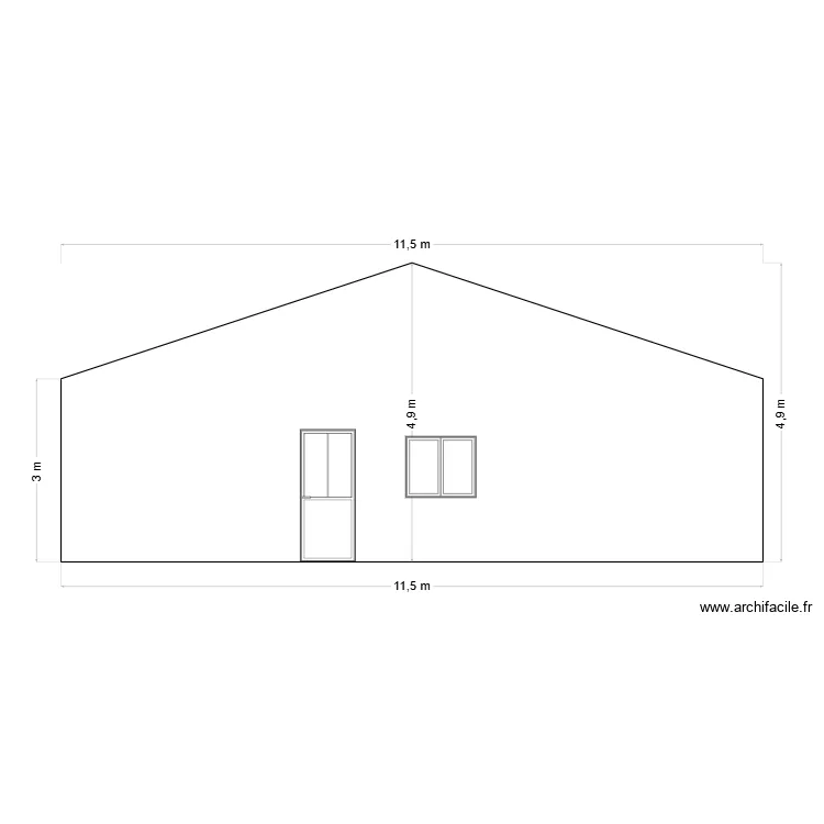 AGRANDISSEMENT SAJAS facade 2. Plan de 