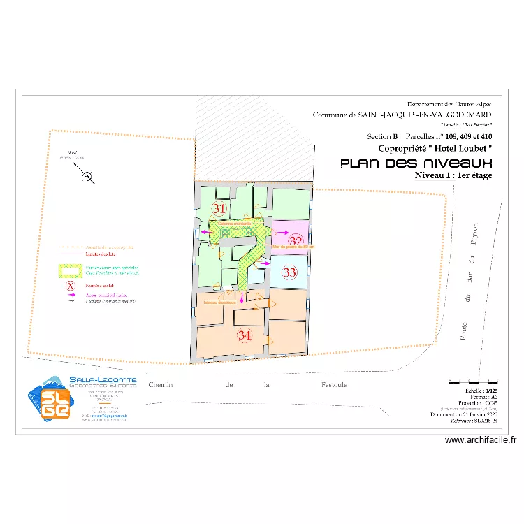 Loubet - Enedis - &eacute;tage 1. Plan de 