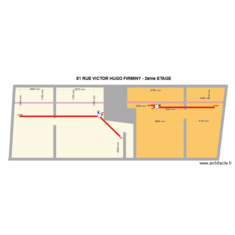 81 V.Hugo Firminy - 2eme ETAGE. Plan de 5 et 194 m² 81 V.Hugo Firminy - 2eme ETAGE. Plan de 5 et 194 m²
