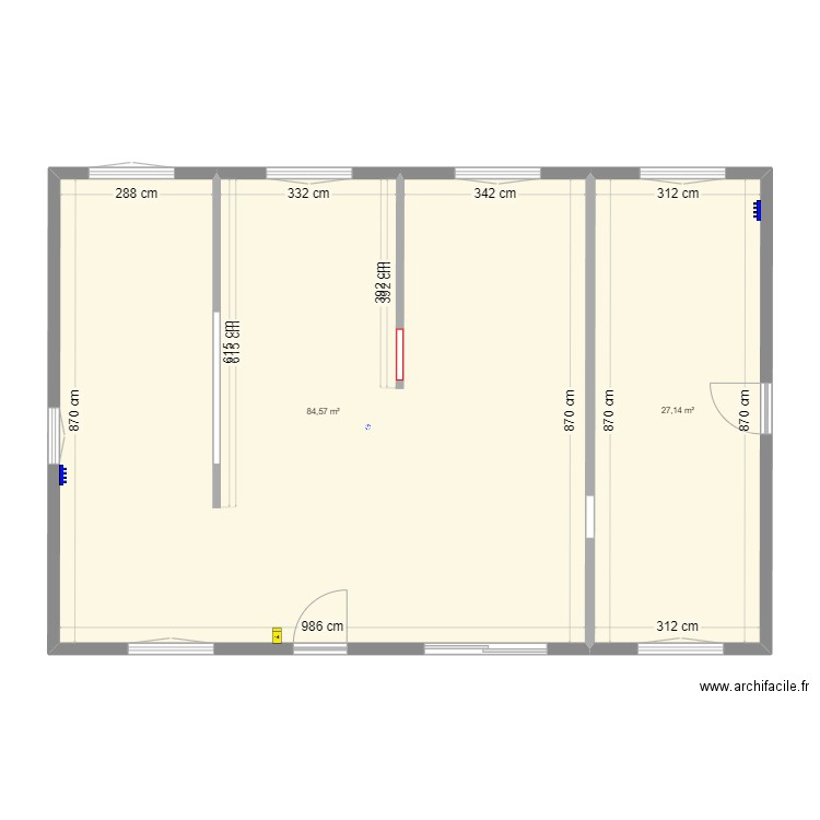 actuel + isolation. Plan de 0 pièce et 0 m2
